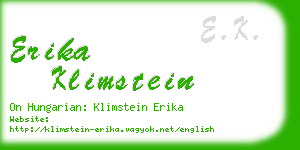 erika klimstein business card